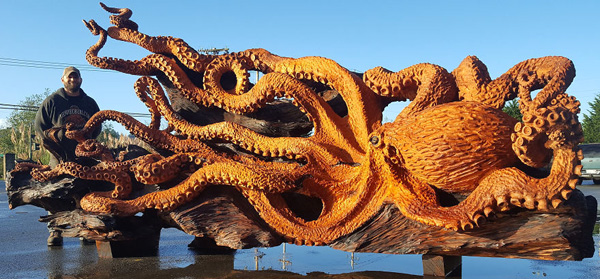 Jeffrey Michael Samudosky, скульптура гигантского осьминога