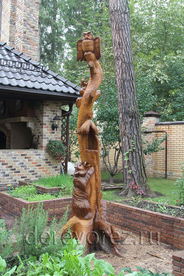 скульптура на корню - оригинальное решение украшения участка