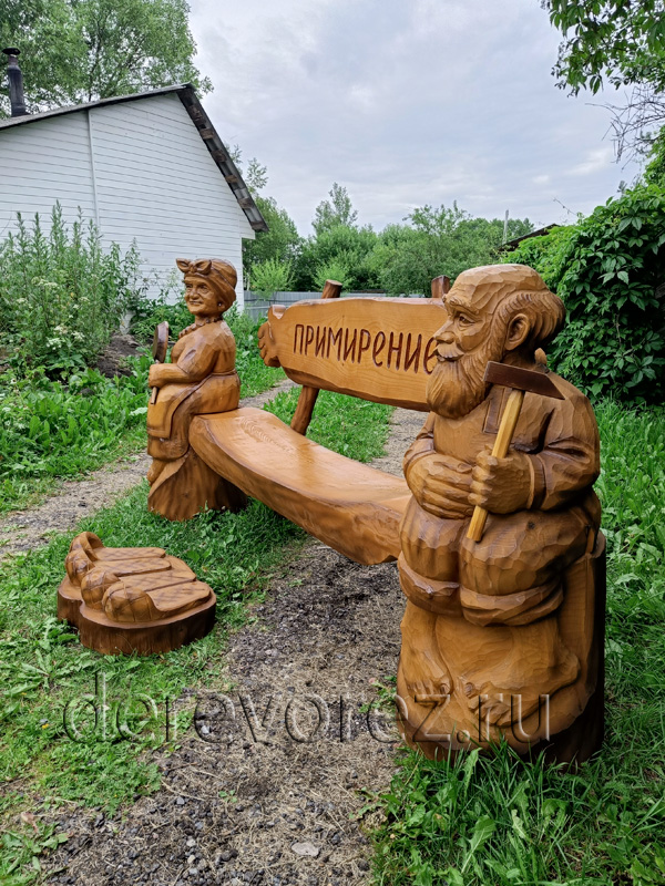 Садовая мебель из бревна (35 фото) » НА ДАЧЕ ФОТО
